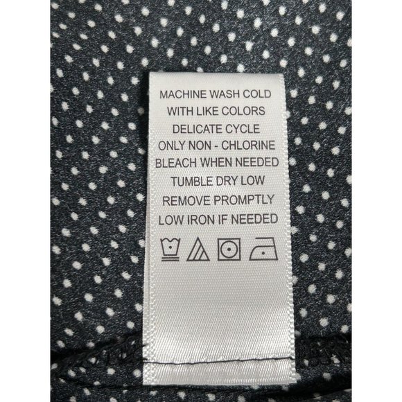 Counterparts Long Sleeve Ruffle Accent Pullover Blouse in Black/White - Sz XL - Picture 5 of 5